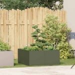 Fioriera Verde Oliva 80x80x40 cm in Acciaio Laminato a Freddo