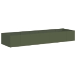 Fioriera Verde Oliva 280x80x40 cm in Acciaio