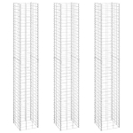 Fioriere Rialzate a Gabbione 3 pz 30x30x200 cm in Ferro