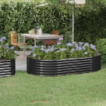 Letto da Giardino in Acciaio a Polvere 175x100x36 cm Antracite