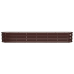 Letto Giardino Acciaio Verniciato a Polvere 260x40x36cm Marrone