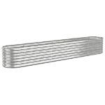Letto Giardino Acciaio Verniciato a Polvere 260x40x36cm Argento