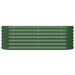 Letto Giardino Acciaio Verniciato a Polvere 114x40x36 cm Verde