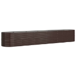 Letto Giardino Acciaio Verniciato a Polvere 440x80x68cm Marrone