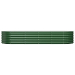 Letto Giardino Acciaio Verniciato a Polvere 224x80x36 cm Verde