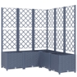 Fioriera da Giardino Graticcio Grigio Blu 120x120x136cm PP