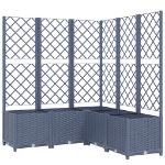 Fioriera da Giardino Graticcio Grigio Blu 120x120x136cm PP