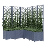 Fioriera da Giardino Graticcio Grigio Blu 120x120x136cm PP