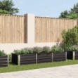 Letto Rialzato Giardino Antracite 240x80x45 cm Acciaio Zincato