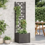 Fioriera da Giardino con Graticcio 43x43x142 cm PP Antracite