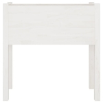Fioriera da Giardino Bianca 70x31x70 cm Legno Massello di Pino