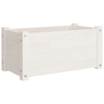 Fioriera da Giardino Bianca 60x31x31 cm Legno Massello di Pino
