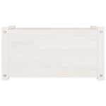 Fioriera da Giardino Bianca 60x31x31 cm Legno Massello di Pino