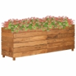 Letto Rialzato 150x40x55 cm Legno di Teak di Recupero e Acciaio