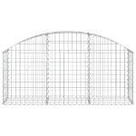 Cesto Gabbione ad Arco 150x30x60/80 cm Ferro Zincato