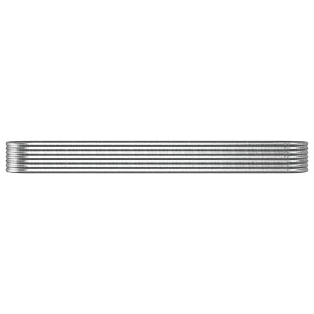Letto Giardino Acciaio Verniciato a Polvere 368x80x36cm Argento