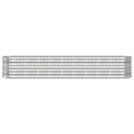 Letto Giardino Acciaio Verniciato a Polvere 224x40x36cm Argento