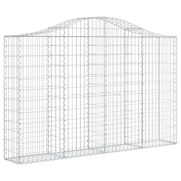 Cesti Gabbioni ad Arco 14 pz 200x30x120/140 cm Ferro Zincato