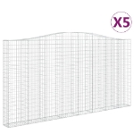 Cesti Gabbioni ad Arco 5 pz 400x30x200/220 cm Ferro Zincato