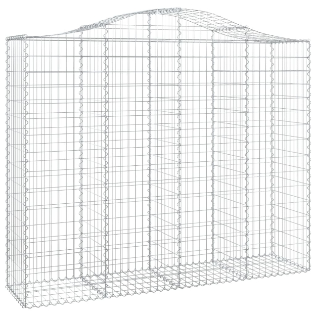 Cesti Gabbioni ad Arco 9 pz 200x50x160/180 cm Ferro Zincato