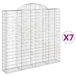 Cesti Gabbioni ad Arco 7 pz 200x30x180/200 cm Ferro Zincato