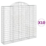 Cesti Gabbioni ad Arco 10 pz 200x30x180/200 cm Ferro Zincato