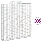 Cesti Gabbioni ad Arco 6 pz 200x30x220/240 cm Ferro Zincato