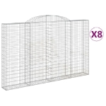 Cesti Gabbioni ad Arco 8 pz 300x30x180/200 cm Ferro Zincato