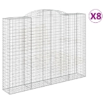 Cesti Gabbioni ad Arco 8 pz 300x50x220/240 cm Ferro Zincato