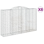 Cesti Gabbioni ad Arco 8 pz 300x50x180/200 cm Ferro Zincato