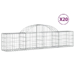 Cesti Gabbioni ad Arco 20 pz 200x30x40/60 cm Ferro Zincato