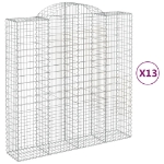 Cesti Gabbioni ad Arco 13 pz 200x50x200/220 cm Ferro Zincato