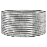 Letto Giardino Acciaio Verniciato Polvere 140x140x68 cm Argento