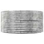 Letto Giardino Acciaio Verniciato Polvere 140x140x68 cm Argento