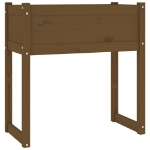 Fioriera Marrone Ambra 78x40x81 cm in Legno Massello di Pino