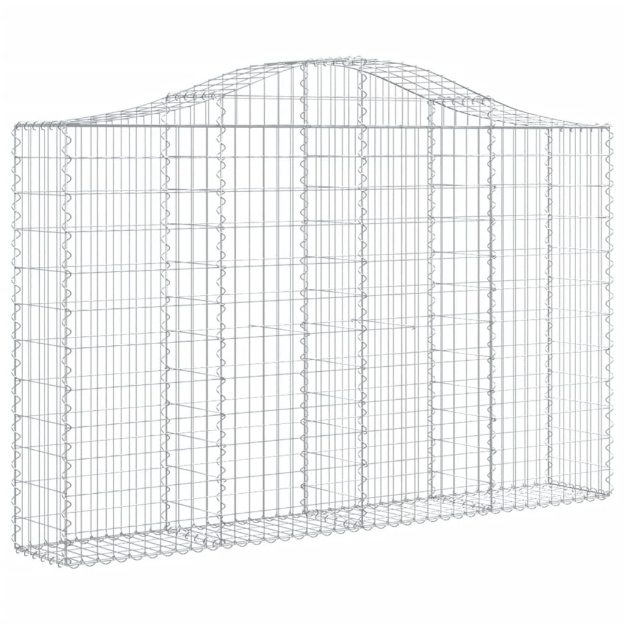 Cesti Gabbioni ad Arco 12 pz 200x30x120/140 cm Ferro Zincato