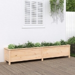 Fioriera Rialzata da Giardino 199,5x40x39cm Legno Massello Pino