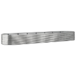 Letto Giardino Acciaio Vernice a Polvere 584x140x68cm Argento