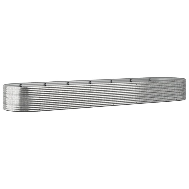 Letto Giardino Acciaio Vernice a Polvere 584x140x68cm Argento