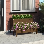 Fioriera Marrone Ambra 110x84x75 cm in Legno Massello di Pino
