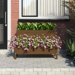 Fioriera Marrone Ambra 110x84x75 cm in Legno Massello di Pino