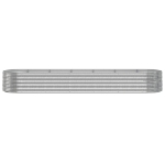 Letto Giardino Acciaio Verniciato Polvere 510x140x68 cm Argento