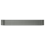 Letto Giardino Acciaio Verniciato a Polvere 296x80x36 cm Grigio