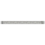 Letto Giardino Acciaio Verniciato Polvere 507x100x36cm Argento