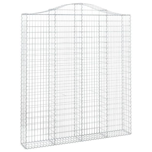 Cesto Gabbione ad Arco 200x30x220/240 cm Ferro Zincato