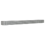 Letto Giardino Acciaio Verniciato a Polvere 620x80x36cm Argento