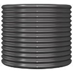 Vaso Giardino Acciaio Verniciato Polvere 80x80x68 cm Antracite