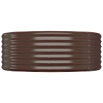 Letto Giardino Acciaio Verniciato Polvere 100x100x36cm Marrone
