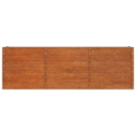 Letto Rialzato da Giardino Ruggine 240x40x77 cm Acciaio Corten