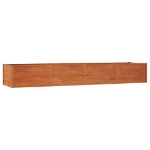 Letto Rialzato da Giardino Ruggine 320x80x45 cm Acciaio Corten
